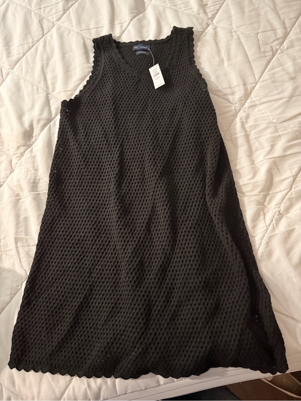 NWT GAP Sleeveless Crocheted Mini Dress Size Large Petite